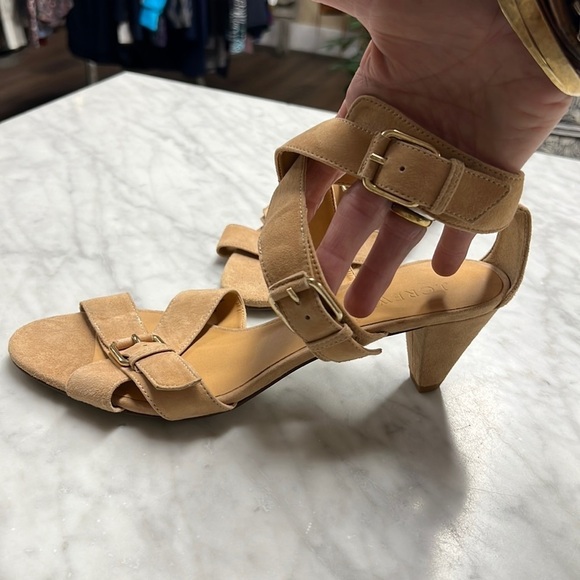 J. Crew Tan Suede Ankle Wrap Strap Sandal Size 10 NEW! - Picture 3 of 9